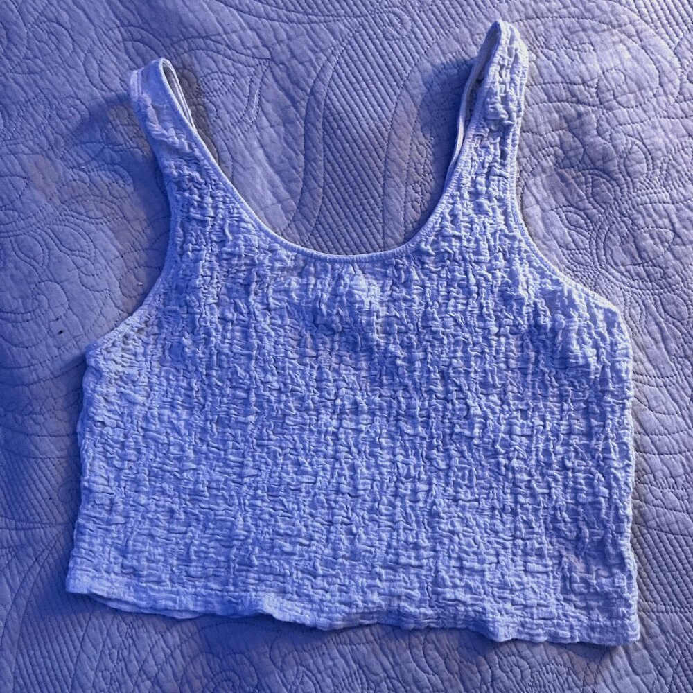 cropped white tank top